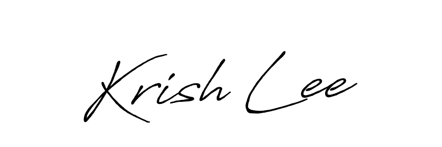 The best way (Antro_Vectra_Bolder) to make a short signature is to pick only two or three words in your name. The name Krish Lee include a total of six letters. For converting this name. Krish Lee signature style 7 images and pictures png