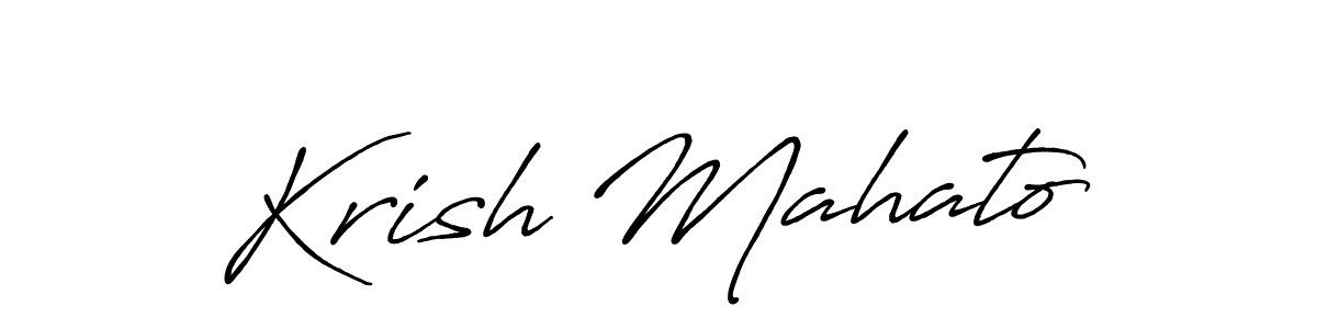 Antro_Vectra_Bolder is a professional signature style that is perfect for those who want to add a touch of class to their signature. It is also a great choice for those who want to make their signature more unique. Get Krish Mahato name to fancy signature for free. Krish Mahato signature style 7 images and pictures png