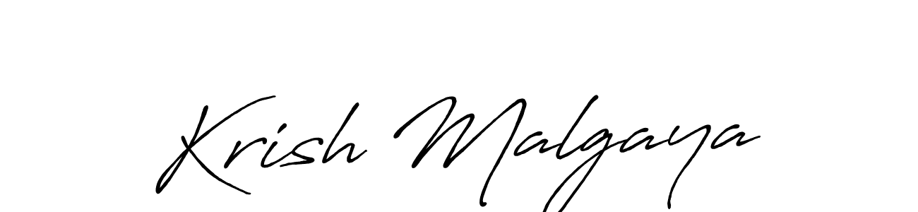 Also You can easily find your signature by using the search form. We will create Krish Malgaya name handwritten signature images for you free of cost using Antro_Vectra_Bolder sign style. Krish Malgaya signature style 7 images and pictures png