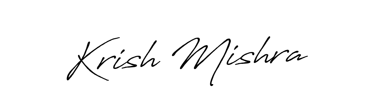 Krish Mishra stylish signature style. Best Handwritten Sign (Antro_Vectra_Bolder) for my name. Handwritten Signature Collection Ideas for my name Krish Mishra. Krish Mishra signature style 7 images and pictures png