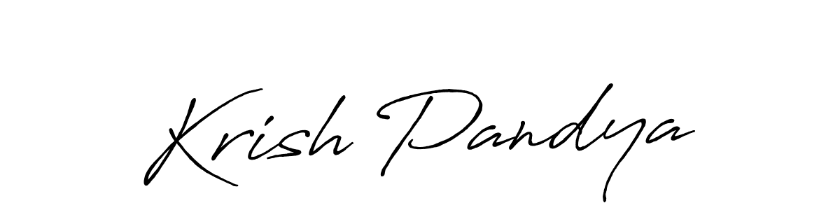 Also we have Krish Pandya name is the best signature style. Create professional handwritten signature collection using Antro_Vectra_Bolder autograph style. Krish Pandya signature style 7 images and pictures png