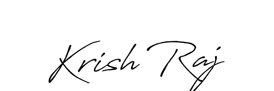 Create a beautiful signature design for name Krish Raj. With this signature (Antro_Vectra_Bolder) fonts, you can make a handwritten signature for free. Krish Raj signature style 7 images and pictures png
