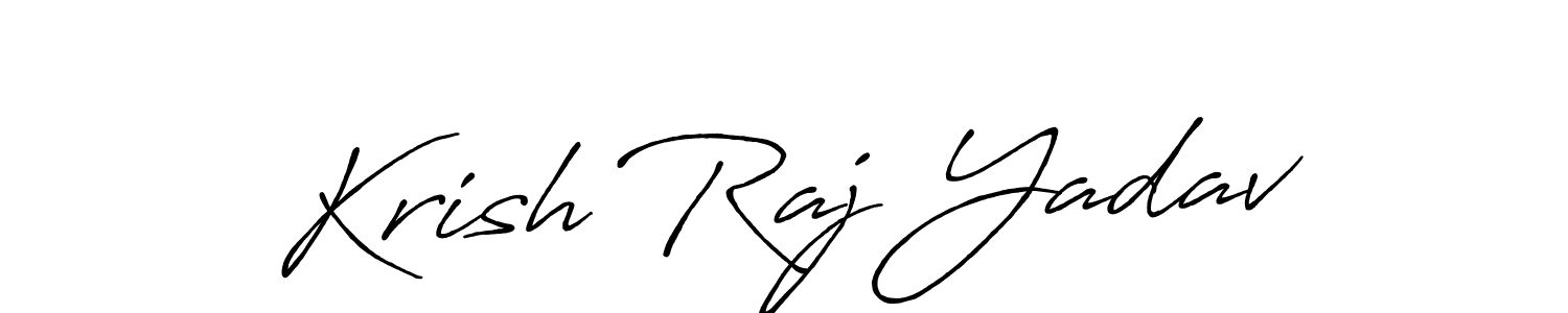 How to make Krish Raj Yadav signature? Antro_Vectra_Bolder is a professional autograph style. Create handwritten signature for Krish Raj Yadav name. Krish Raj Yadav signature style 7 images and pictures png