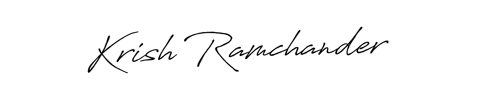 Create a beautiful signature design for name Krish Ramchander. With this signature (Antro_Vectra_Bolder) fonts, you can make a handwritten signature for free. Krish Ramchander signature style 7 images and pictures png