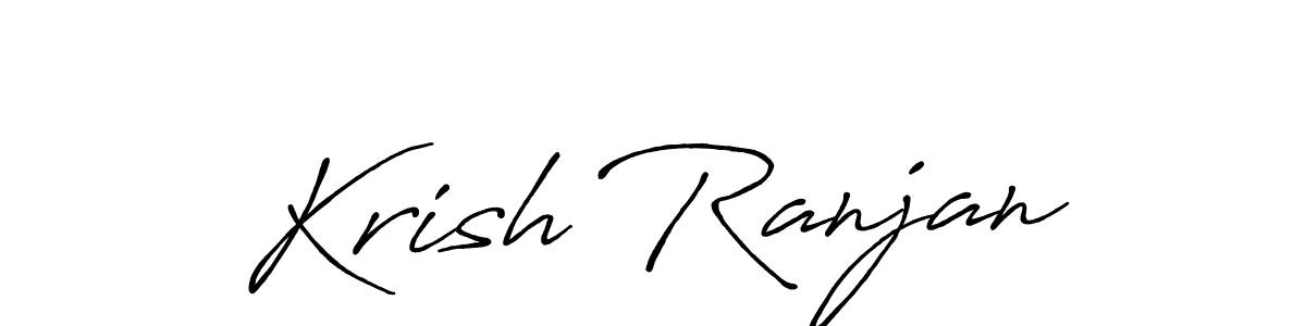 Also we have Krish Ranjan name is the best signature style. Create professional handwritten signature collection using Antro_Vectra_Bolder autograph style. Krish Ranjan signature style 7 images and pictures png