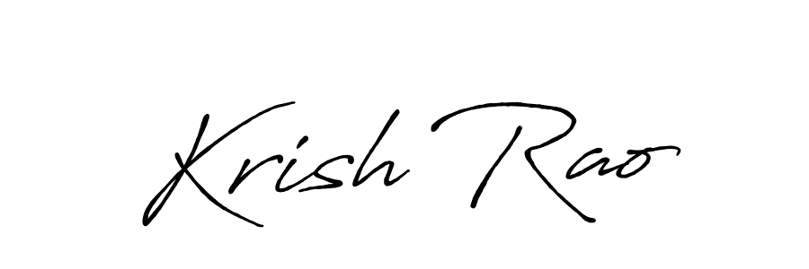 How to make Krish Rao name signature. Use Antro_Vectra_Bolder style for creating short signs online. This is the latest handwritten sign. Krish Rao signature style 7 images and pictures png