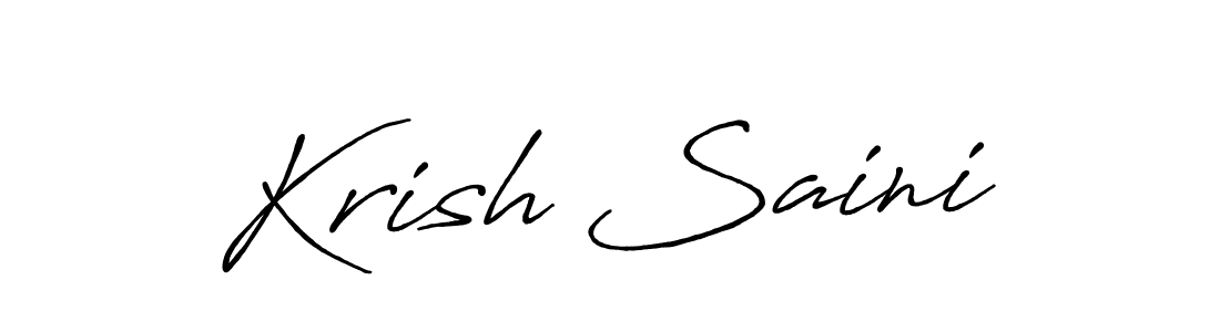 Also You can easily find your signature by using the search form. We will create Krish Saini name handwritten signature images for you free of cost using Antro_Vectra_Bolder sign style. Krish Saini signature style 7 images and pictures png