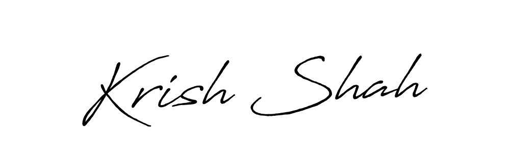 Make a beautiful signature design for name Krish Shah. With this signature (Antro_Vectra_Bolder) style, you can create a handwritten signature for free. Krish Shah signature style 7 images and pictures png