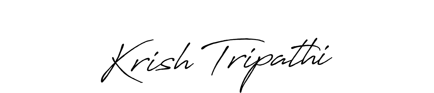 How to make Krish Tripathi name signature. Use Antro_Vectra_Bolder style for creating short signs online. This is the latest handwritten sign. Krish Tripathi signature style 7 images and pictures png