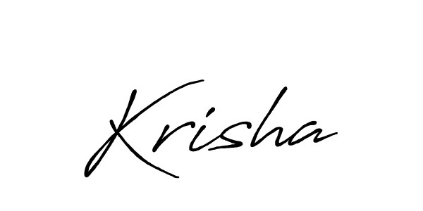 Make a beautiful signature design for name Krisha. With this signature (Antro_Vectra_Bolder) style, you can create a handwritten signature for free. Krisha signature style 7 images and pictures png