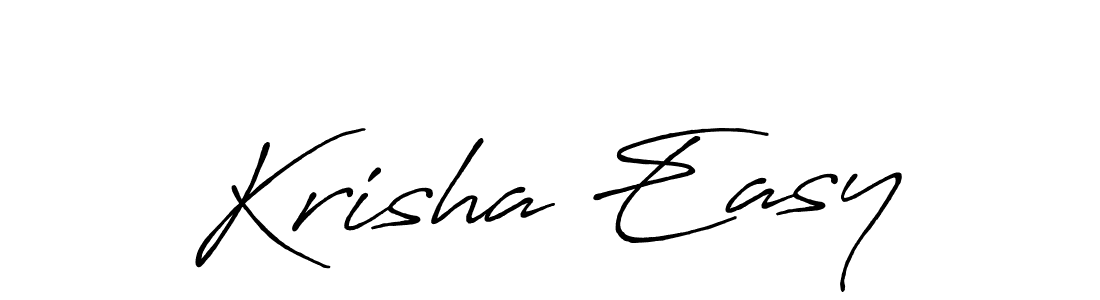 Create a beautiful signature design for name Krisha Easy. With this signature (Antro_Vectra_Bolder) fonts, you can make a handwritten signature for free. Krisha Easy signature style 7 images and pictures png