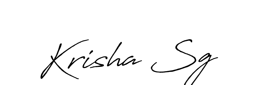 Use a signature maker to create a handwritten signature online. With this signature software, you can design (Antro_Vectra_Bolder) your own signature for name Krisha Sg. Krisha Sg signature style 7 images and pictures png