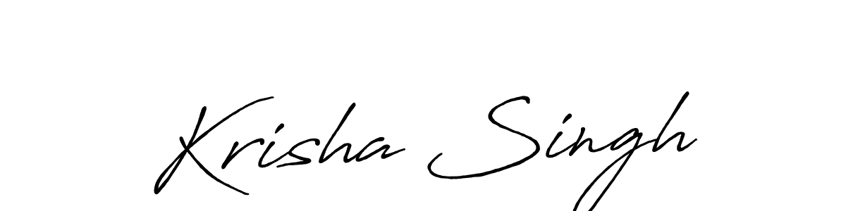 Antro_Vectra_Bolder is a professional signature style that is perfect for those who want to add a touch of class to their signature. It is also a great choice for those who want to make their signature more unique. Get Krisha Singh name to fancy signature for free. Krisha Singh signature style 7 images and pictures png