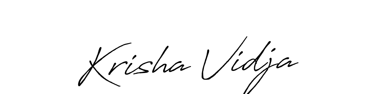 Use a signature maker to create a handwritten signature online. With this signature software, you can design (Antro_Vectra_Bolder) your own signature for name Krisha Vidja. Krisha Vidja signature style 7 images and pictures png
