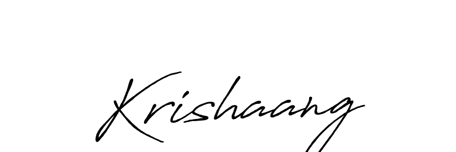 Make a beautiful signature design for name Krishaang. With this signature (Antro_Vectra_Bolder) style, you can create a handwritten signature for free. Krishaang signature style 7 images and pictures png
