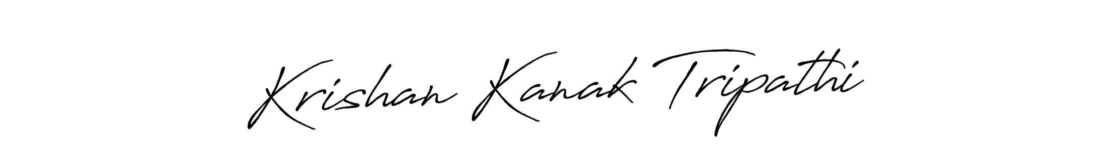 How to make Krishan Kanak Tripathi name signature. Use Antro_Vectra_Bolder style for creating short signs online. This is the latest handwritten sign. Krishan Kanak Tripathi signature style 7 images and pictures png