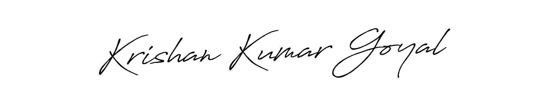 Antro_Vectra_Bolder is a professional signature style that is perfect for those who want to add a touch of class to their signature. It is also a great choice for those who want to make their signature more unique. Get Krishan Kumar Goyal name to fancy signature for free. Krishan Kumar Goyal signature style 7 images and pictures png