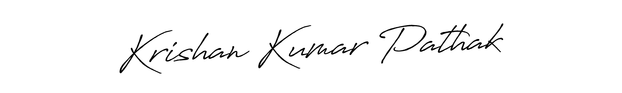 Make a beautiful signature design for name Krishan Kumar Pathak. With this signature (Antro_Vectra_Bolder) style, you can create a handwritten signature for free. Krishan Kumar Pathak signature style 7 images and pictures png