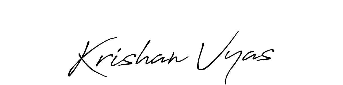 Use a signature maker to create a handwritten signature online. With this signature software, you can design (Antro_Vectra_Bolder) your own signature for name Krishan Vyas. Krishan Vyas signature style 7 images and pictures png