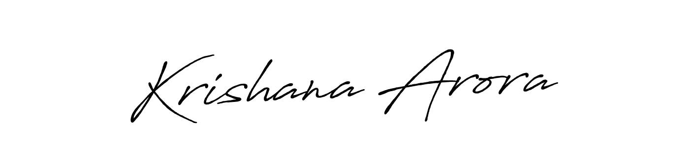 Use a signature maker to create a handwritten signature online. With this signature software, you can design (Antro_Vectra_Bolder) your own signature for name Krishana Arora. Krishana Arora signature style 7 images and pictures png