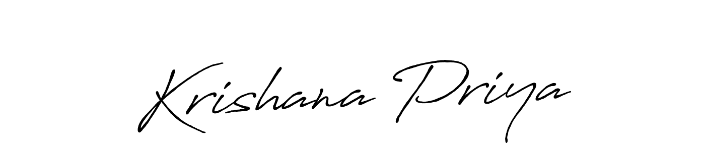 Make a beautiful signature design for name Krishana Priya. With this signature (Antro_Vectra_Bolder) style, you can create a handwritten signature for free. Krishana Priya signature style 7 images and pictures png