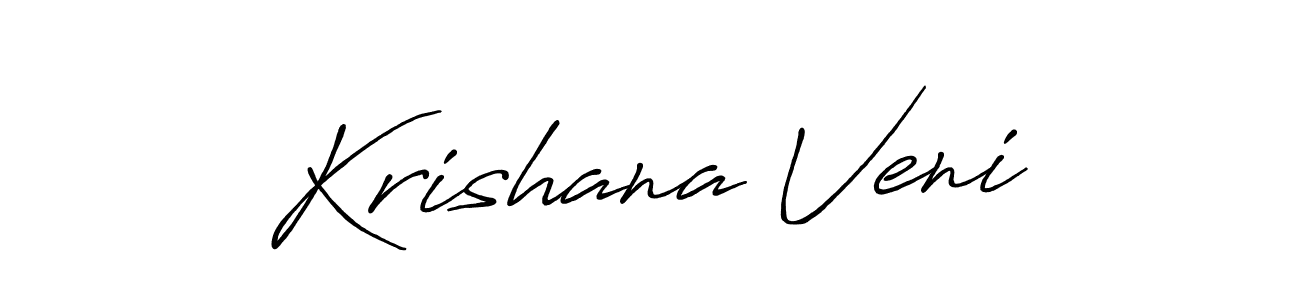 The best way (Antro_Vectra_Bolder) to make a short signature is to pick only two or three words in your name. The name Krishana Veni include a total of six letters. For converting this name. Krishana Veni signature style 7 images and pictures png