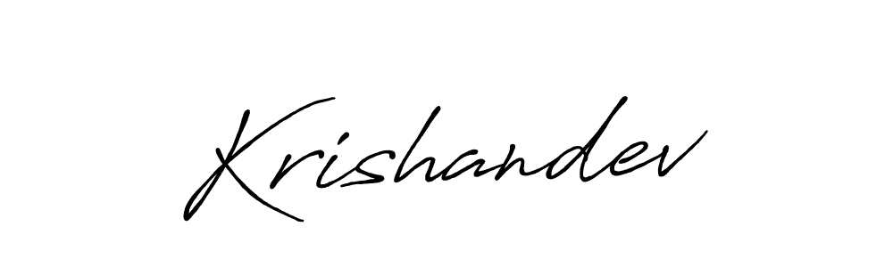 Create a beautiful signature design for name Krishandev. With this signature (Antro_Vectra_Bolder) fonts, you can make a handwritten signature for free. Krishandev signature style 7 images and pictures png