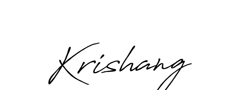 Krishang stylish signature style. Best Handwritten Sign (Antro_Vectra_Bolder) for my name. Handwritten Signature Collection Ideas for my name Krishang. Krishang signature style 7 images and pictures png