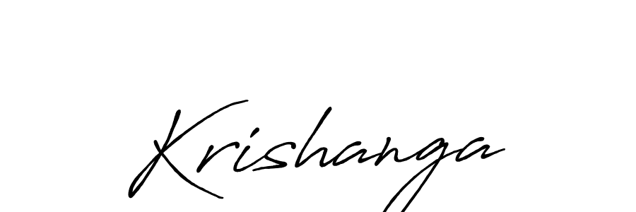 Use a signature maker to create a handwritten signature online. With this signature software, you can design (Antro_Vectra_Bolder) your own signature for name Krishanga. Krishanga signature style 7 images and pictures png