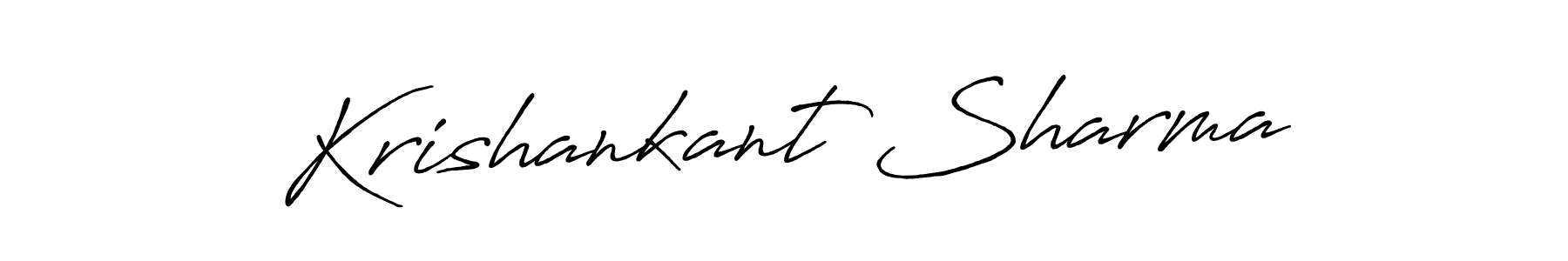 How to make Krishankant Sharma name signature. Use Antro_Vectra_Bolder style for creating short signs online. This is the latest handwritten sign. Krishankant Sharma signature style 7 images and pictures png