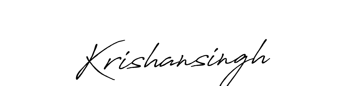 Make a beautiful signature design for name Krishansingh. With this signature (Antro_Vectra_Bolder) style, you can create a handwritten signature for free. Krishansingh signature style 7 images and pictures png