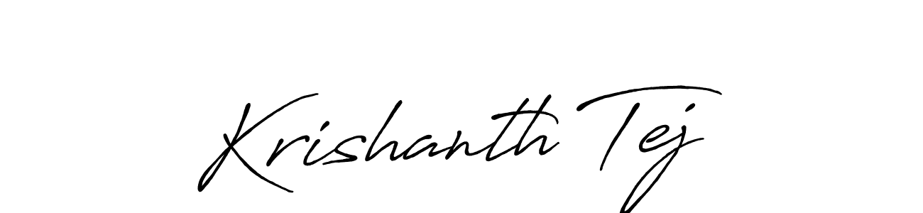 This is the best signature style for the Krishanth Tej name. Also you like these signature font (Antro_Vectra_Bolder). Mix name signature. Krishanth Tej signature style 7 images and pictures png