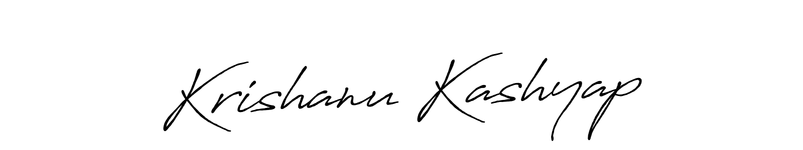 You should practise on your own different ways (Antro_Vectra_Bolder) to write your name (Krishanu Kashyap) in signature. don't let someone else do it for you. Krishanu Kashyap signature style 7 images and pictures png