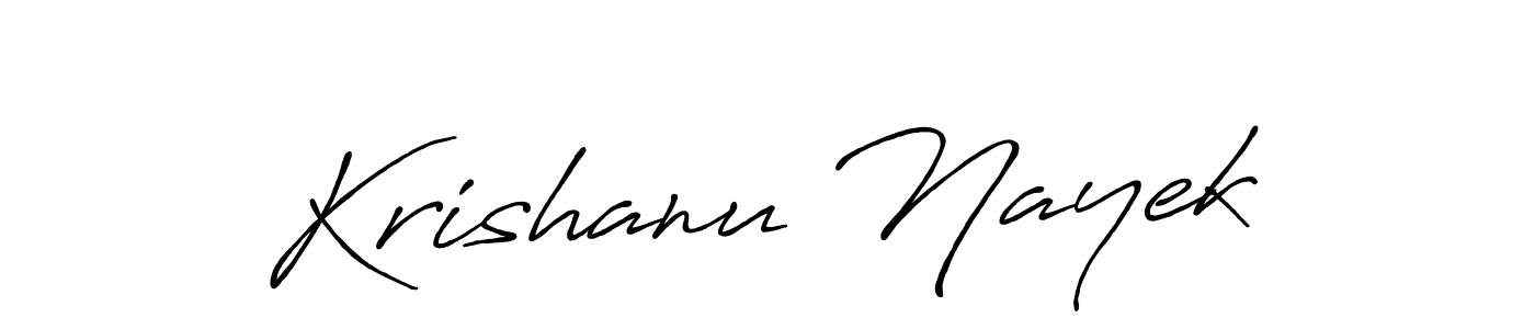 How to make Krishanu Nayek name signature. Use Antro_Vectra_Bolder style for creating short signs online. This is the latest handwritten sign. Krishanu Nayek signature style 7 images and pictures png