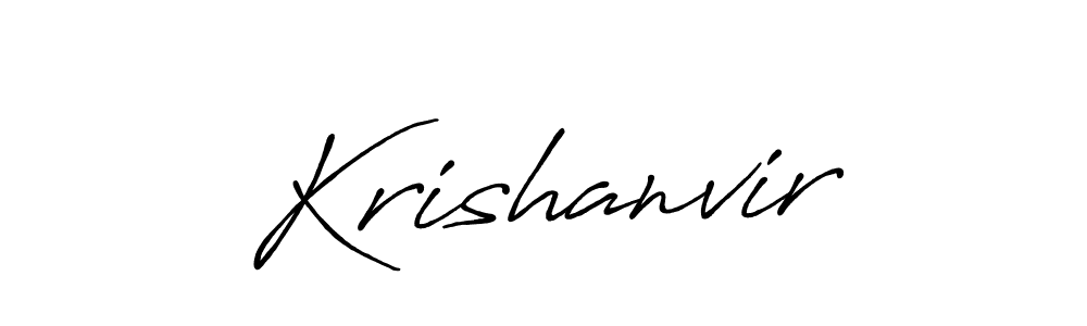 Make a beautiful signature design for name Krishanvir. With this signature (Antro_Vectra_Bolder) style, you can create a handwritten signature for free. Krishanvir signature style 7 images and pictures png