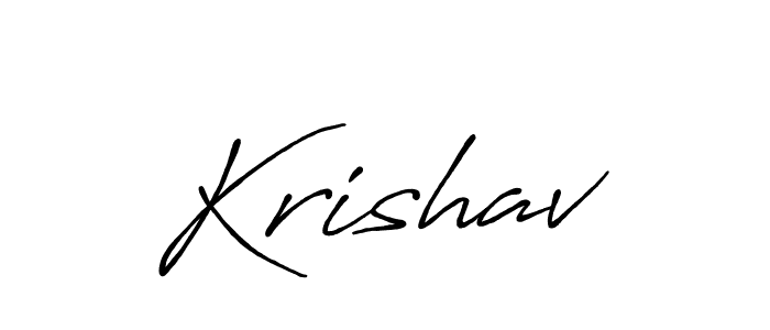 Similarly Antro_Vectra_Bolder is the best handwritten signature design. Signature creator online .You can use it as an online autograph creator for name Krishav. Krishav signature style 7 images and pictures png