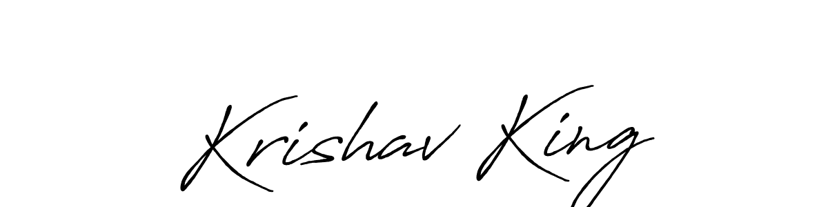 Krishav King stylish signature style. Best Handwritten Sign (Antro_Vectra_Bolder) for my name. Handwritten Signature Collection Ideas for my name Krishav King. Krishav King signature style 7 images and pictures png