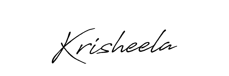Use a signature maker to create a handwritten signature online. With this signature software, you can design (Antro_Vectra_Bolder) your own signature for name Krisheela. Krisheela signature style 7 images and pictures png