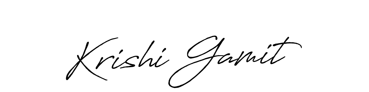 The best way (Antro_Vectra_Bolder) to make a short signature is to pick only two or three words in your name. The name Krishi Gamit include a total of six letters. For converting this name. Krishi Gamit signature style 7 images and pictures png