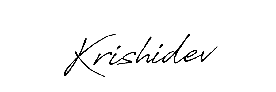 Make a beautiful signature design for name Krishidev. With this signature (Antro_Vectra_Bolder) style, you can create a handwritten signature for free. Krishidev signature style 7 images and pictures png