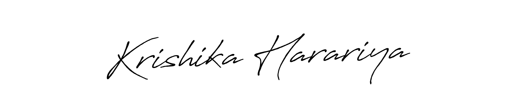 How to make Krishika Harariya signature? Antro_Vectra_Bolder is a professional autograph style. Create handwritten signature for Krishika Harariya name. Krishika Harariya signature style 7 images and pictures png