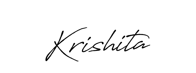 Make a beautiful signature design for name Krishita. With this signature (Antro_Vectra_Bolder) style, you can create a handwritten signature for free. Krishita signature style 7 images and pictures png
