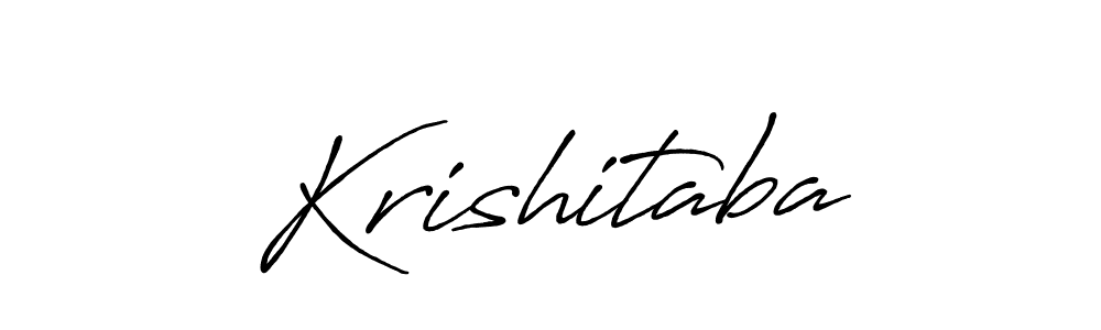 Use a signature maker to create a handwritten signature online. With this signature software, you can design (Antro_Vectra_Bolder) your own signature for name Krishitaba. Krishitaba signature style 7 images and pictures png