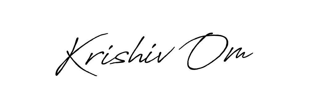 Similarly Antro_Vectra_Bolder is the best handwritten signature design. Signature creator online .You can use it as an online autograph creator for name Krishiv Om. Krishiv Om signature style 7 images and pictures png