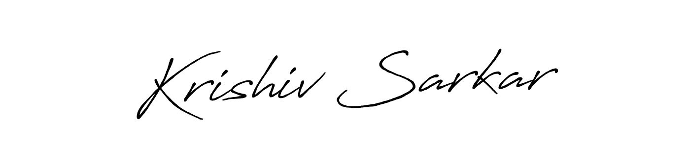 Also we have Krishiv Sarkar name is the best signature style. Create professional handwritten signature collection using Antro_Vectra_Bolder autograph style. Krishiv Sarkar signature style 7 images and pictures png