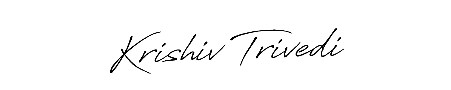 Use a signature maker to create a handwritten signature online. With this signature software, you can design (Antro_Vectra_Bolder) your own signature for name Krishiv Trivedi. Krishiv Trivedi signature style 7 images and pictures png