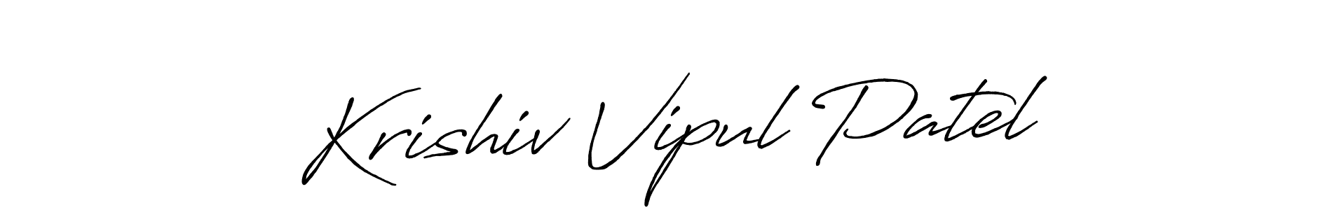 Antro_Vectra_Bolder is a professional signature style that is perfect for those who want to add a touch of class to their signature. It is also a great choice for those who want to make their signature more unique. Get Krishiv Vipul Patel name to fancy signature for free. Krishiv Vipul Patel signature style 7 images and pictures png