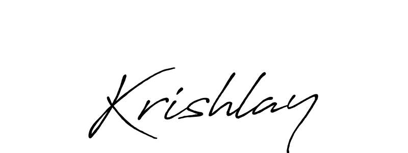 Design your own signature with our free online signature maker. With this signature software, you can create a handwritten (Antro_Vectra_Bolder) signature for name Krishlay. Krishlay signature style 7 images and pictures png