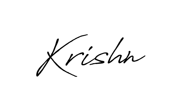 Create a beautiful signature design for name Krishn. With this signature (Antro_Vectra_Bolder) fonts, you can make a handwritten signature for free. Krishn signature style 7 images and pictures png