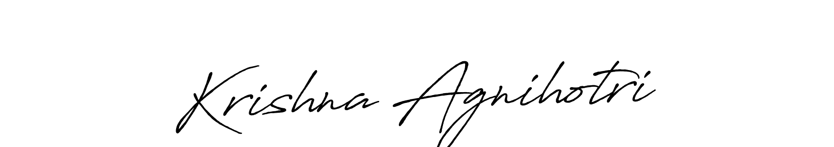 Krishna Agnihotri stylish signature style. Best Handwritten Sign (Antro_Vectra_Bolder) for my name. Handwritten Signature Collection Ideas for my name Krishna Agnihotri. Krishna Agnihotri signature style 7 images and pictures png